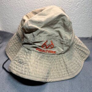 NWOT Realtree Boonie Hat Tan Wide Brim Outdoor Hunting Fishing Hiking Sun Cap